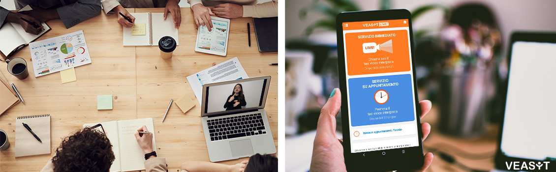 Immagini che dimostrano il servizio VEASYT Live!