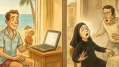 Barzelletta: Un milanese ai Caraibi sbaglia email