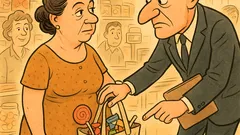 Barzelletta: Renza Lappa ruba caramelle al supermercato